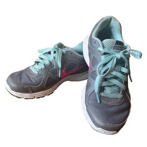 Nike | Women's Revolution Running Sneakers | Gray, Sea Blue & Pink | 6.5